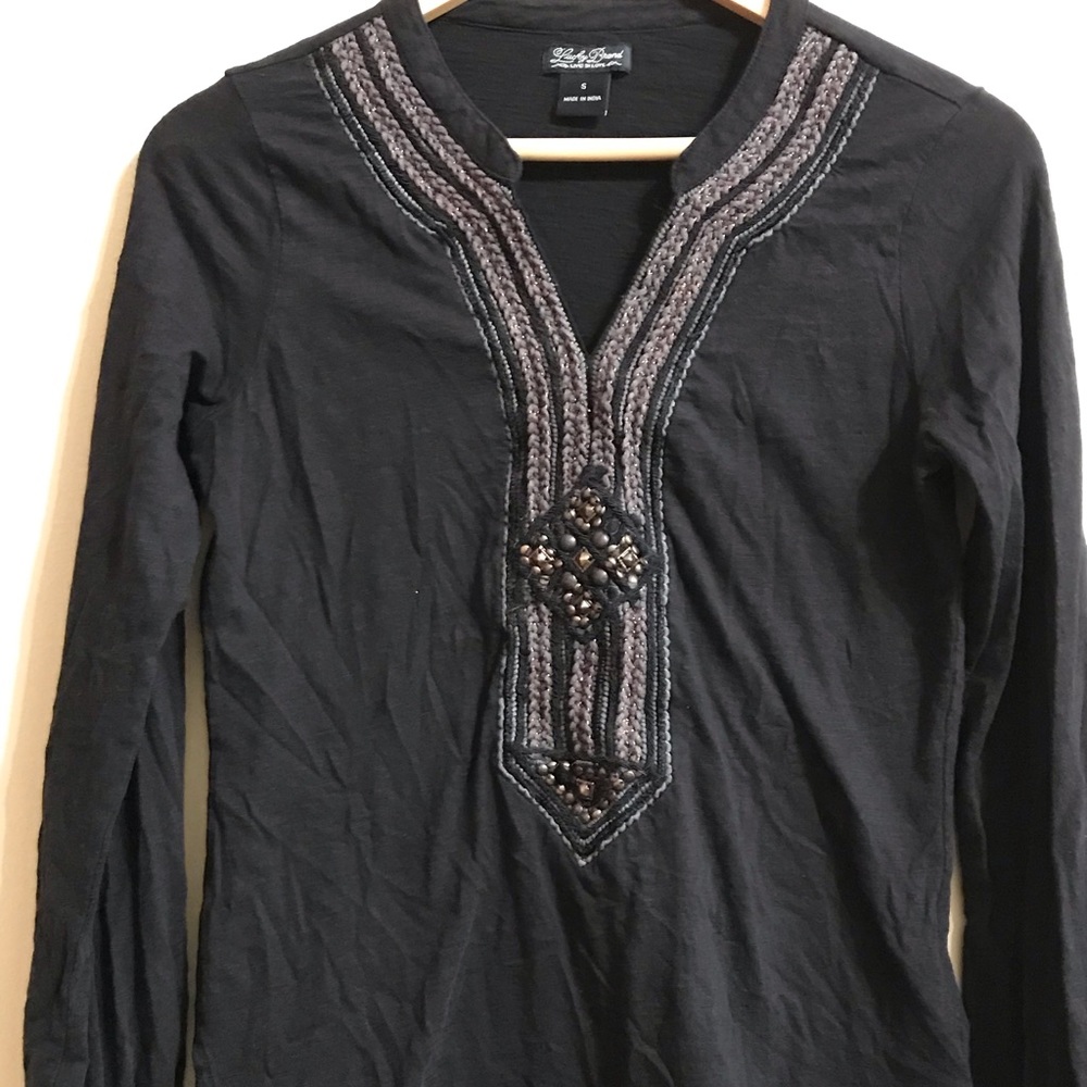 Lucky Brand embroidered Long sleeves shirt